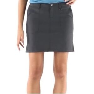 REI Northway Skort Women Size 10 Gray Nylon Stretch Hiking Skirt‎ Shorts UPF 50+